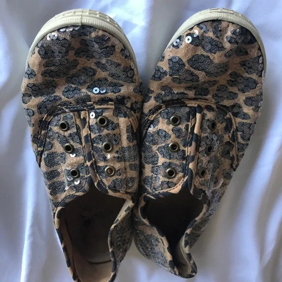 Old Navy cheetah slip on sneakers with sequins 9 - Picture 5 of 5